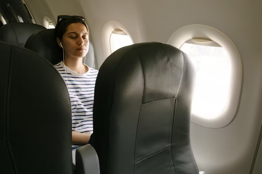 Sleep on a plane